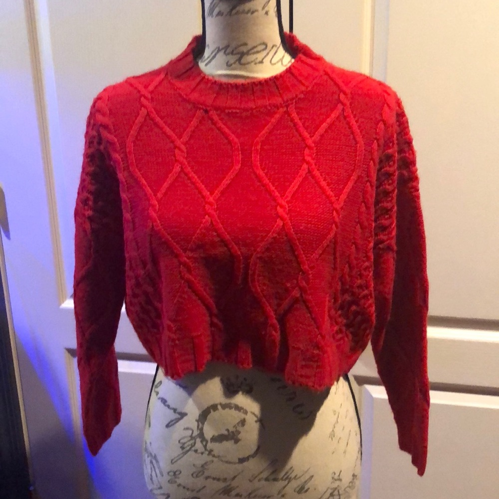 Olive scent crew neck pullover sweater - size Small